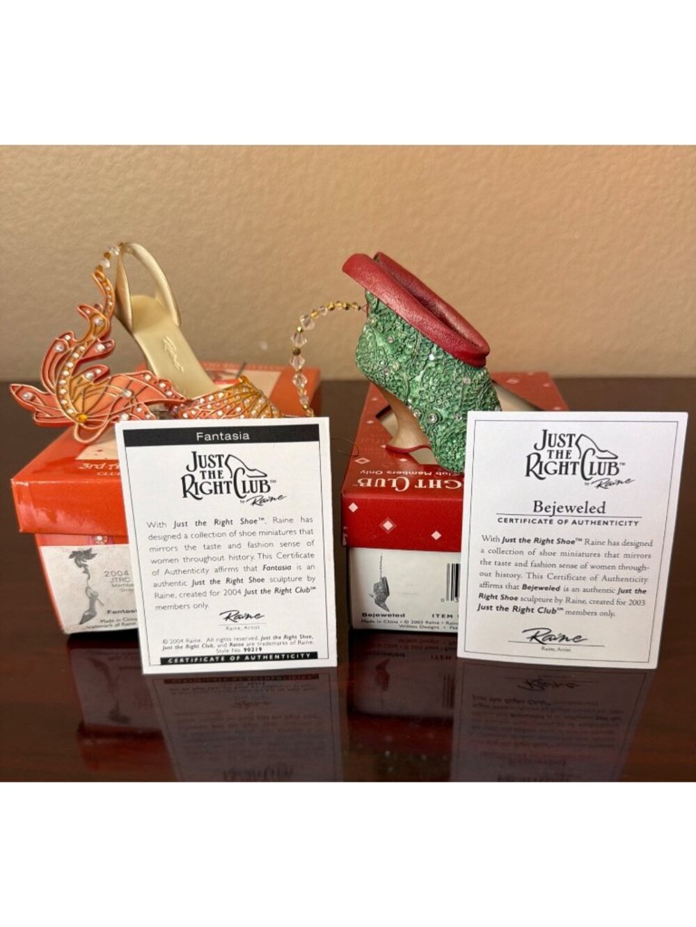 Just the Right Shoe Raine 2003/2004 Club Ornaments Bejeweled Fantasia Christmas